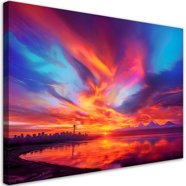 Canvas schilderij Zonsondergangen 60 x 40 cm