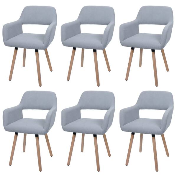 Esszimmerstuhl A50 II (6er-Set) Hellgrau