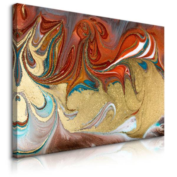 Leinwandbild Abstraktion Farbspiel 120 x 80 x 80 cm