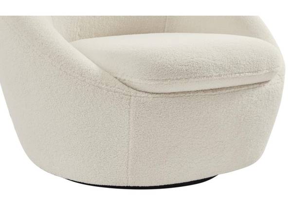 Sessel mit gerader Rückenlehne LACARA Weiß - Textil - 88 x 70 x 78 cm