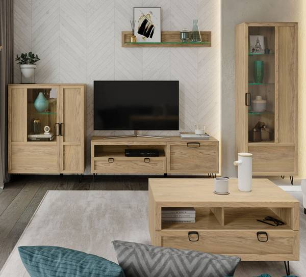 Wohnzimmer-Set LIMBO 5-teilig Braun - Stahl - 365 x 200 x 42 cm