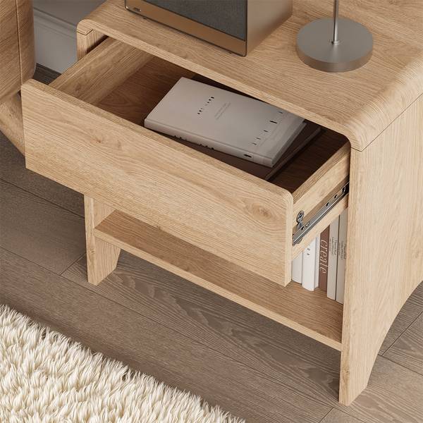 Nachtkastje Oaki 57904 bruin - plaatmateriaal op houtbasis - 47 x 50 x 39 cm