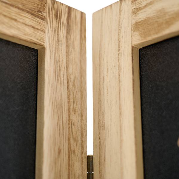 Paravent 3-teilig 2015 Schwarz - Braun - Holz teilmassiv - 120 x 170 x 2 cm