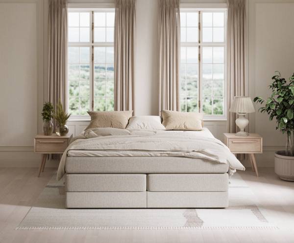 Boxspringbett Oak Beige - Liegefläche Breite: 200 cm