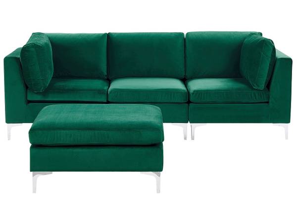Modulsofa EVJA 2-tlg Grün - Textil - 235 x 84 x 85 cm