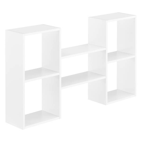 Wandregal Lillesand Weiß - Holzwerkstoff - 18 x 60 x 101 cm
