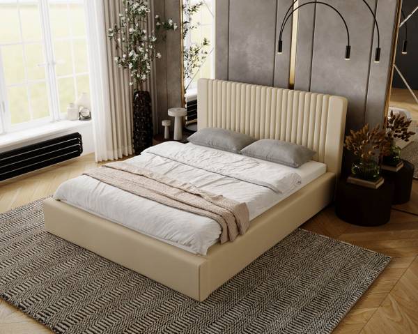 Polsterbett MALMO Beige - Liegefläche Breite: 200 cm
