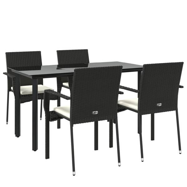 Garten Essgruppe 3029234-2 (5-teilig) Schwarz - Weiß - 140 x 70 cm