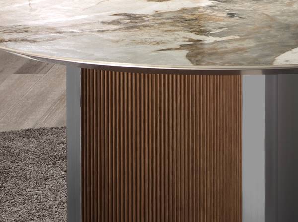 Table à manger 1148 Blanc - Marbre - 150 x 75 x 150 cm