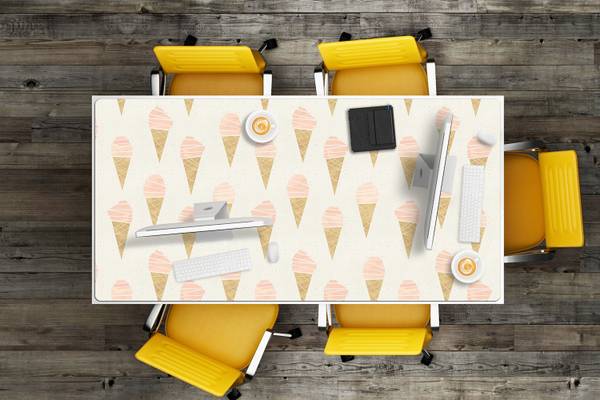 Tischmatte Frost Braun - Polyester PVC - 100 x 50 x 1 cm