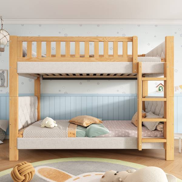 Etagenbett AtticWoody Ⅰ Braun - Holzwerkstoff - 95 x 154 x 209 cm