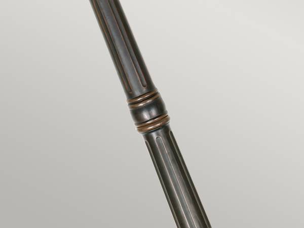 LED Mastleuchte Jugendstil, Höhe 237cm Braun - Farbglas - 27 x 237 x 27 cm