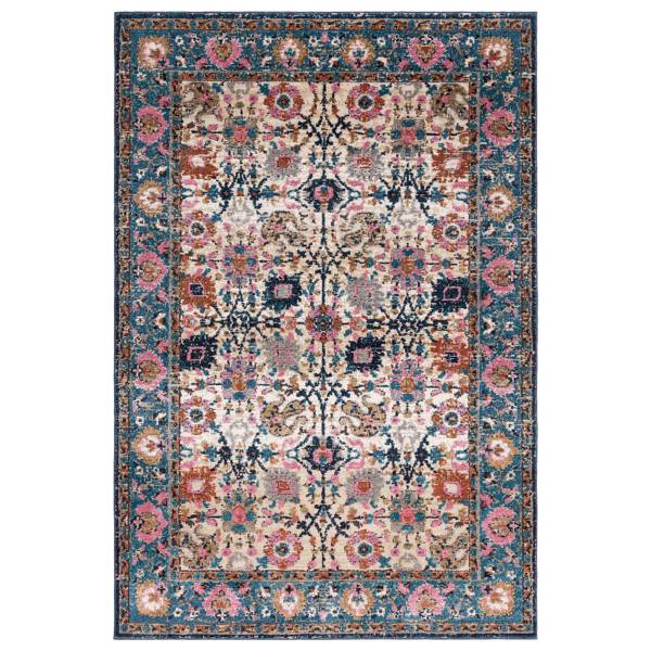 Wohnzimmerteppich im Orientstil SANAB Blau - Textil - 190 x 1 x 290 cm