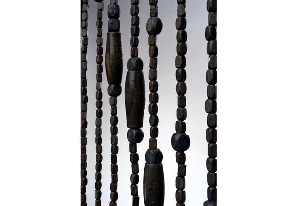 Vorhang WOOD200 Schwarz - Holzwerkstoff - 90 x 200 x 2 cm