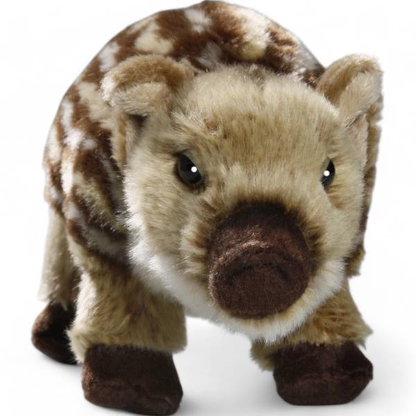 Kuscheltier Wildschwein Frischling Braun - Kunstfell - 8 x 10 x 22 cm
