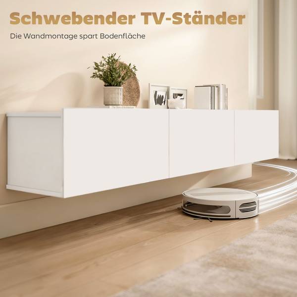 TV Schrank 83B-592V90WT Weiß - Holzwerkstoff - 32 x 30 x 180 cm