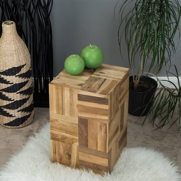 Beistelltisch Cubes Braun - Massivholz - 30 x 45 x 30 cm
