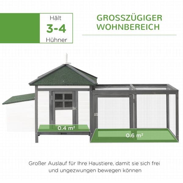 Zwerghühnerstall D51-092GY Grau