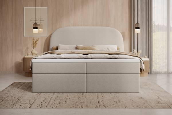 Boxspringbett ZEN mit Bettkasten Beige - Liegefläche Breite: 180 cm