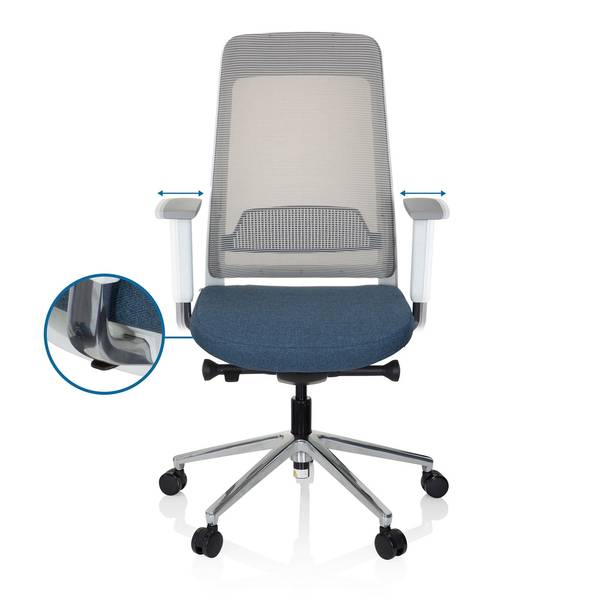 Bürostuhl CHIARO T2 WHITE Blau - Grau