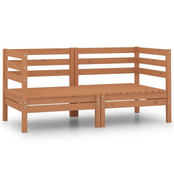 Gartensofa 3008513 (2-teilig) Braun - Kiefer - 64 x 63 x 64 cm