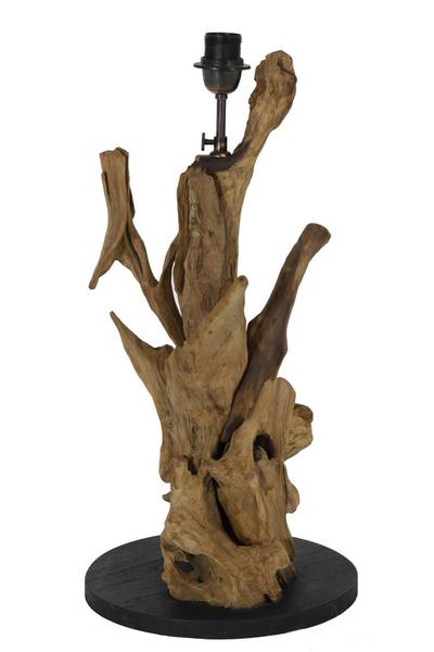Lampenfüß Arbanasi Braun - Holzwerkstoff - Massivholz - 30 x 63 x 30 cm