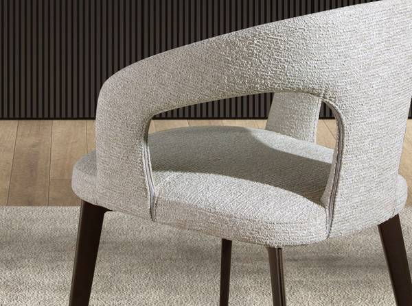 Stuhl 4173 Weiß - Webstoff - 55 x 77 x 58 cm