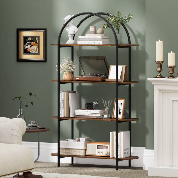 4-stöckiges Bücherregal 04912687 Braun - Holzwerkstoff - 95 x 156 x 34 cm
