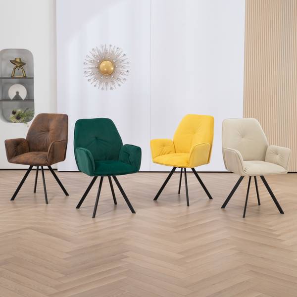 Esszimmerstühlen CALF (2er-Set) Braun - Strukturstoff - 60 x 83 x 60 cm