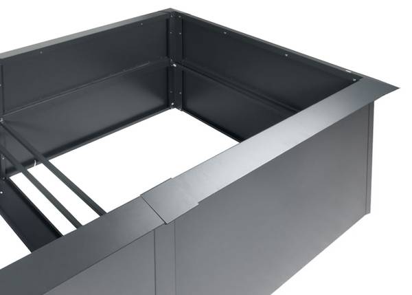 Jardinière surélevée N24 Gris - Métal - 250 x 78 x 90 cm