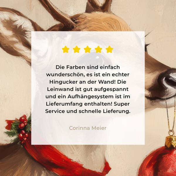 LEINWANDBILD Weihnachten 20 x 20 cm