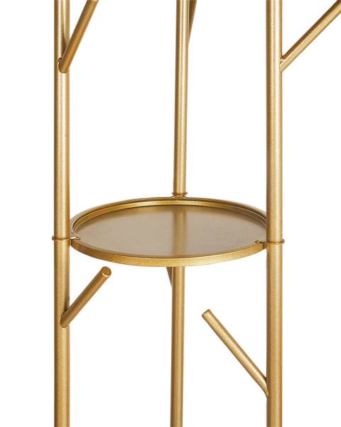 Kleiderständer RALTSON Gold - Weiß - Metall - 31 x 175 x 31 cm