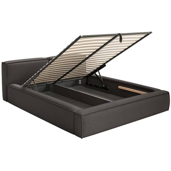 Polsterbett TILVES SLIM Graphit - Liegefläche Breite: 200 cm