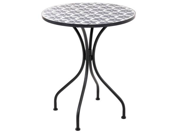 Gartenset SIROLO 3-tlg Schwarz - Blau - Weiß - Metall - 44 x 44 cm