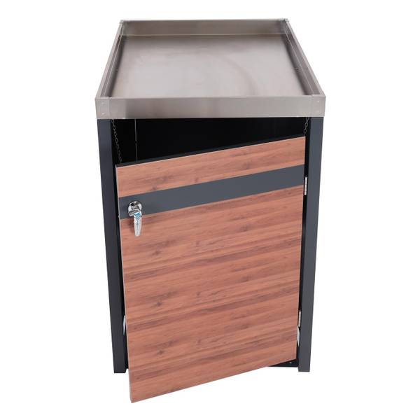 Afvalbakbekleding J82 (1 stuk) bruin - staal - 68 x 125 x 80 cm