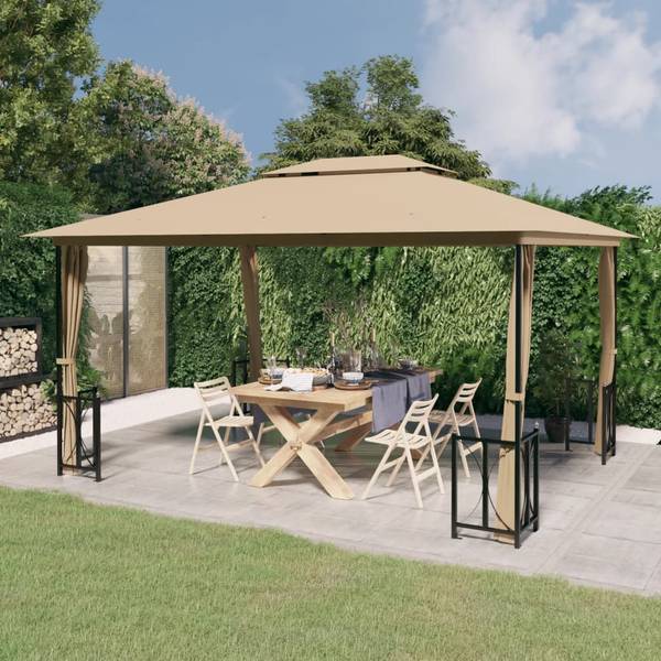 Pavillon 3012228 Taupe - Breite: 400 cm