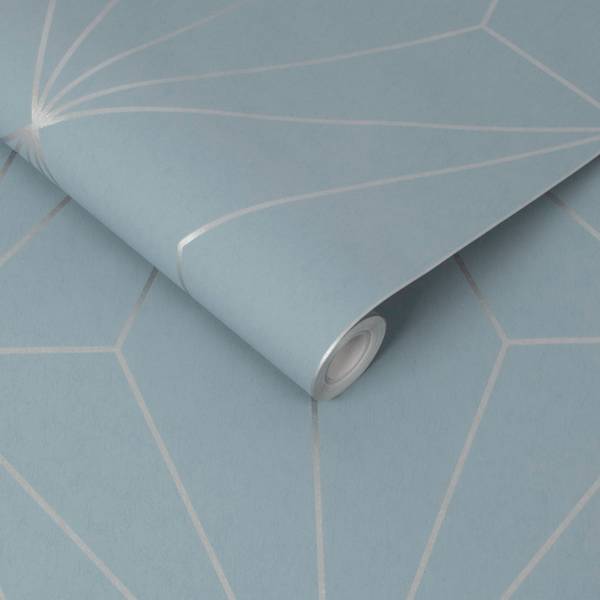 Vliestapete Harmonie Blau - Fleece - 53 x 1000 x 2 cm