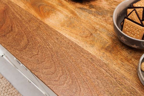 Barschrank SCOOTER Braun - Weiß - Mango - Eisen - 250 x 105 x 66 cm