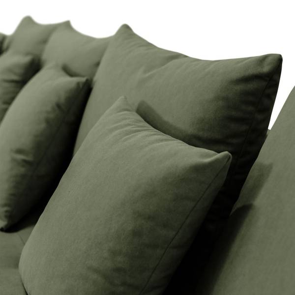 Ecksofa APOLLO L mit Schlaffunktion Grün - Polyester - 246 x 93 x 188 cm