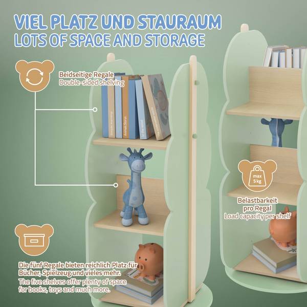 Bücherregal OAKEN-B Grün - Samt - Polycarbonat - 47 x 97 x 48 cm