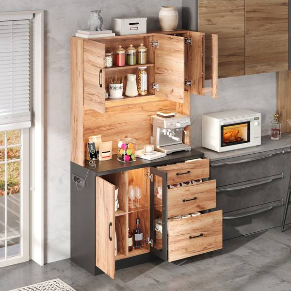 Buffetschrank GLOWNatur Ⅵ Braun - Holzwerkstoff - 105 x 180 x 40 cm