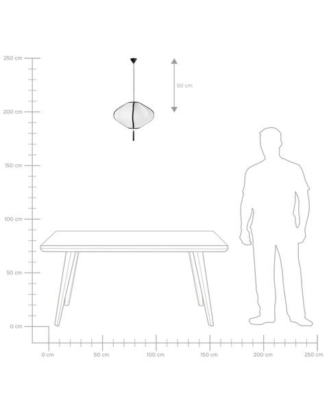 Pendelleuchten TUCURO Schwarz - Weiß - Bambus - 39 x 101 x 39 cm