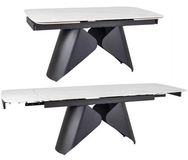 Esstisch ARMANDO Schwarz - Weiß - Keramik - 240 x 76 x 90 cm