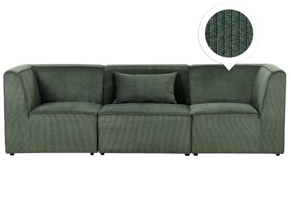 Sofa LEMVIG 3-tlg Grün - Breite: 250 cm