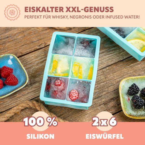 Eiswürfelform 48488 (2er-Set) Türkis - Kunststoff - 15 x 5 x 10 cm