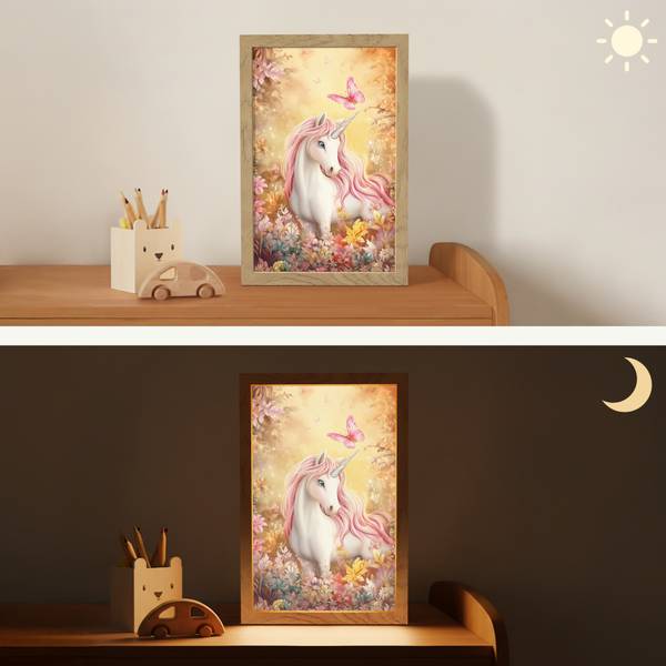 NACHTTISCHLAMPE Einhorn 20 x 30 cm