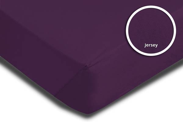 Spannbettlaken Jersey lila 200 x 200 cm Violett - Jersey - 200 x 25 x 200 cm