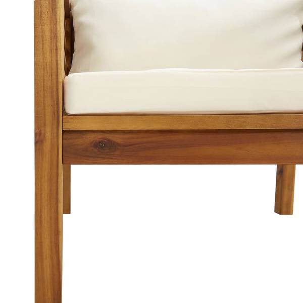 Garten-Lounge-Set 3086934 5-teilig Weiß - Massivholz - 65 x 35 x 65 cm