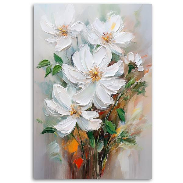 Canvas schilderij Bloemen 80 x 120 cm