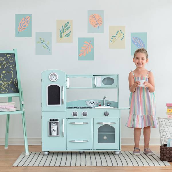 Kinder spielen Küche TD-11414M Grün - Massivholz - 30 x 94 x 98 cm